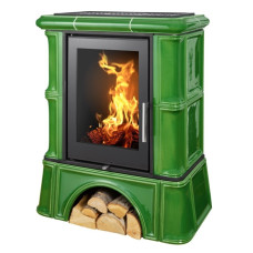 Kachlová kamna ABX Bavaria exklusive kachlový sokl, Moosgrün